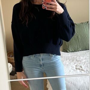 Women's Quince 100% Cotton Cropped Boyfriend Sweater